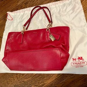 Coach Shoulder Bag Red Leather - Never Used